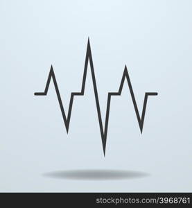 Icon of cardiogram, ECG.