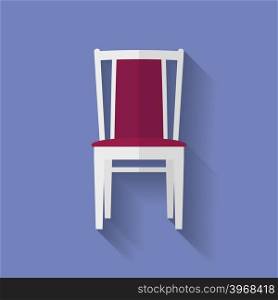 Icon of Chair. Flat style. Vector illustration. Icon of Chair. Flat style