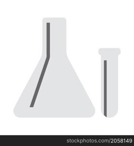 Icon Of Chemical Bulbs. Flat Color Design. Vector Illustration.