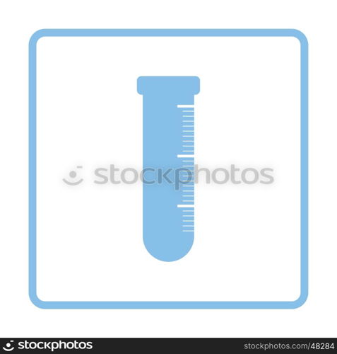 Icon of chemistry beaker. White background with shadow design. Vector illustration.