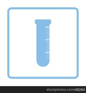 Icon of chemistry beaker. White background with shadow design. Vector illustration.