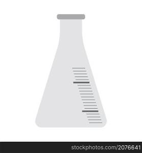 Icon Of Chemistry Cone Flask. Flat Color Design. Vector Illustration.