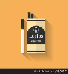 Icon of cigarette pack. Flat style