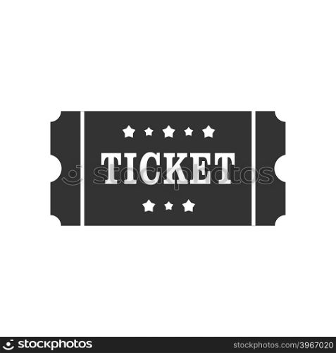 Icon of cinema Ticket. Ticket sign, symbol