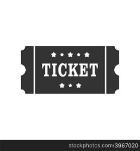 Icon of cinema Ticket. Ticket sign, symbol