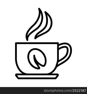 Icon Of Coffee Cup. Bold outline design with editable stroke width. Vector Illustration.