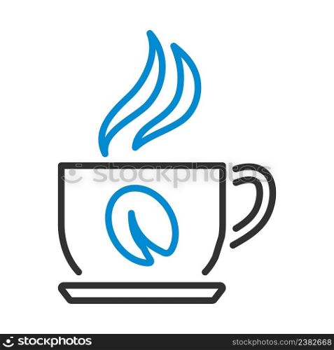 Icon Of Coffee Cup. Editable Bold Outline With Color Fill Design. Vector Illustration.