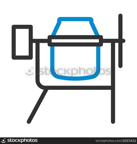 Icon Of Concrete Mixer. Editable Bold Outline With Color Fill Design. Vector Illustration.