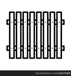 Icon Of Construction Fence. Bold outline design with editable stroke width. Vector Illustration.