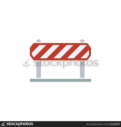 Icon of construction fence. Flat design. Vector illustration.