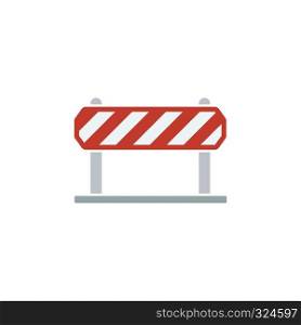 Icon of construction fence. Flat design. Vector illustration.