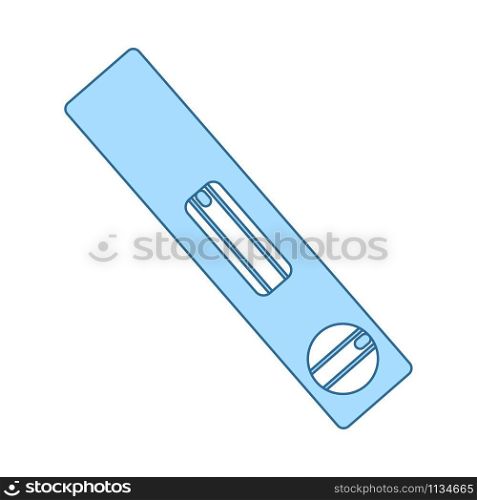 Icon Of Construction Level. Thin Line With Blue Fill Design. Vector Illustration.