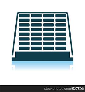 Icon Of Construction Pallet. Shadow Reflection Design. Vector Illustration.