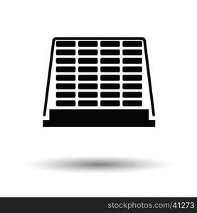 Icon of construction pallet . White background with shadow design. Vector illustration.