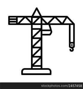 Icon Of Crane. Bold outline design with editable stroke width. Vector Illustration.