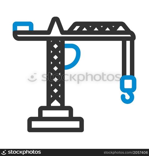 Icon Of Crane. Editable Bold Outline With Color Fill Design. Vector Illustration.