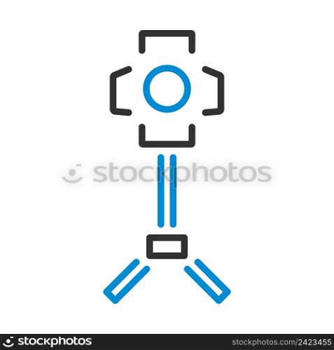 Icon Of Curtain Light. Editable Bold Outline With Color Fill Design. Vector Illustration.