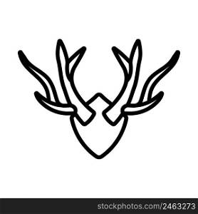 Icon Of Deer’s Antlers. Bold outline design with editable stroke width. Vector Illustration.