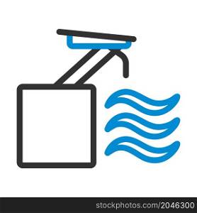 Icon Of Diving Stand. Bold outline design with editable stroke width. Vector Illustration.