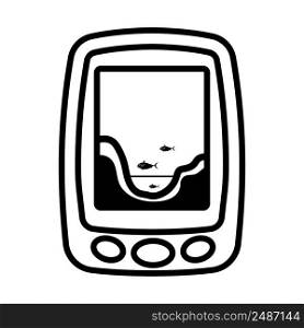 Icon Of Echo Sounder. Bold outline design with editable stroke width. Vector Illustration.