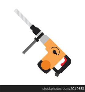 Icon Of Electric Perforator. Flat Color Design. Vector Illustration.