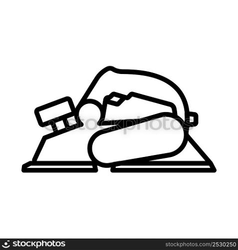 Icon Of Electric Planer. Bold outline design with editable stroke width. Vector Illustration.