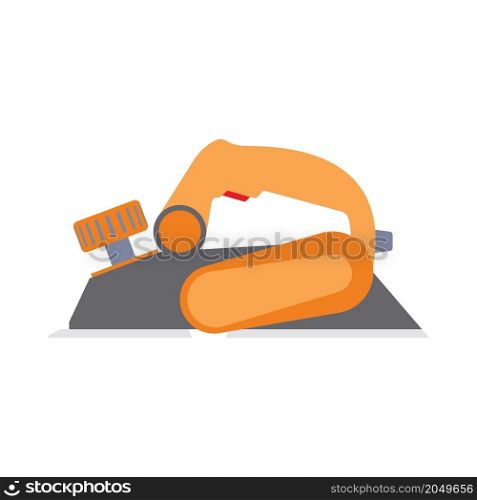 Icon Of Electric Planer. Flat Color Design. Vector Illustration.