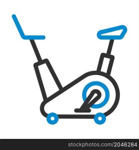 Icon Of Exercise Bicycle. Bold outline design with editable stroke width. Vector Illustration.