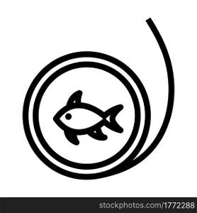Icon Of Fishing Line. Bold outline design with editable stroke width. Vector Illustration.