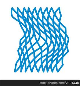 Icon Of Fishing Net. Editable Bold Outline With Color Fill Design. Vector Illustration.