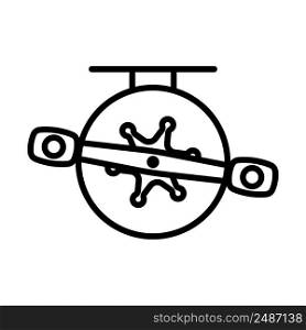 Icon Of Fishing Reel. Bold outline design with editable stroke width. Vector Illustration.