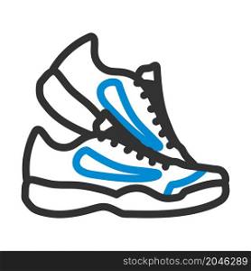 Icon Of Fitness Sneakers. Bold outline design with editable stroke width. Vector Illustration.