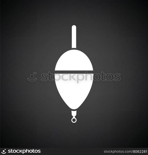 Icon of float . Black background with white. Vector illustration.