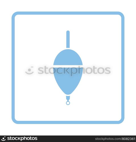 Icon of float . Blue frame design. Vector illustration.