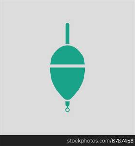 Icon of float . Gray background with green. Vector illustration.