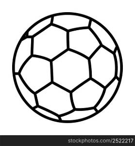 Icon Of Football Ball. Bold outline design with editable stroke width. Vector Illustration.