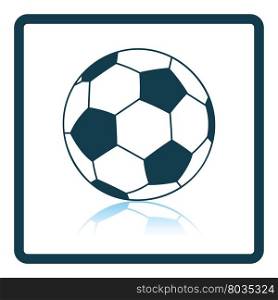 Icon of football ball. Shadow reflection design. Vector illustration.