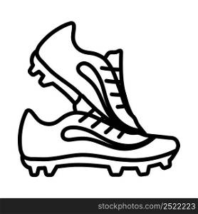 Icon Of Football Boots. Bold outline design with editable stroke width. Vector Illustration.