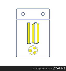 Icon of football calendar. Thin line design. Vector illustration.