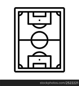 Icon Of Football Field. Bold outline design with editable stroke width. Vector Illustration.