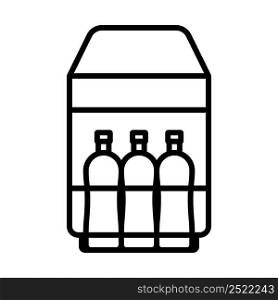 Icon Of Football Field Bottle Container. Bold outline design with editable stroke width. Vector Illustration.