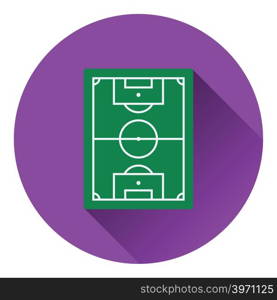 Icon of football field. Flat color design. Vector illustration.