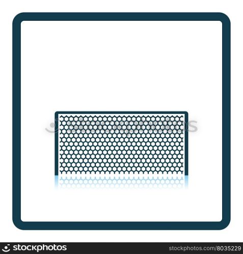 Icon of football gate. Shadow reflection design. Vector illustration.