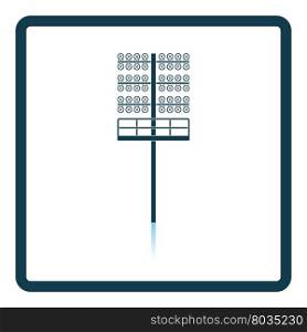 Icon of football light mast. Shadow reflection design. Vector illustration.