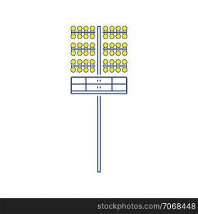 Icon of football light mast. Thin line design. Vector illustration.