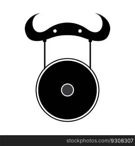 Icon of Gong or Indonesian traditional musical instrument,vector illustration symbol design