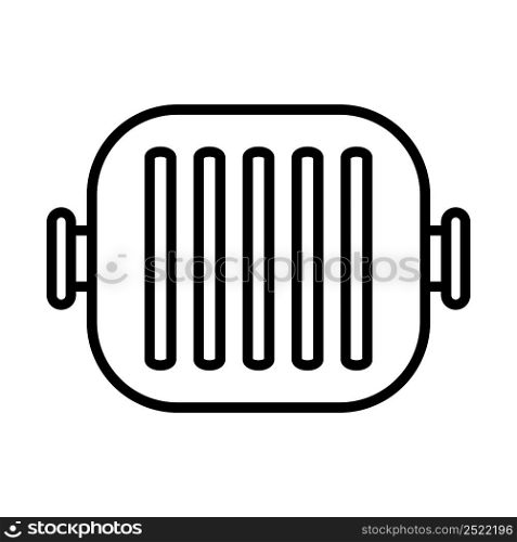Icon Of Grill Pan. Bold outline design with editable stroke width. Vector Illustration.