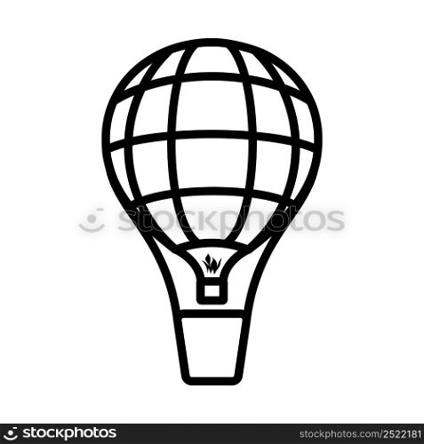 Icon Of Hot Air Balloon. Bold outline design with editable stroke width. Vector Illustration.