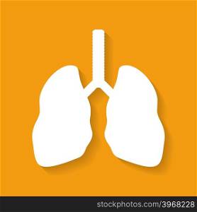 Icon of human lungs. Flat style vector icon vector icon. Icon of human lungs. Flat style