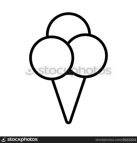 Icon Of Ice-cream Cone. Bold outline design with editable stroke width. Vector Illustration.